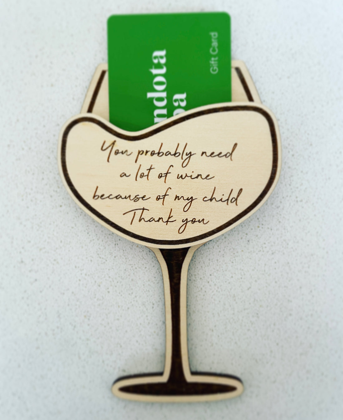 Teacher Appreciation Wine Glass Gift Card Holder