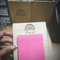 Personalised Bamboo Sticky Note Holder