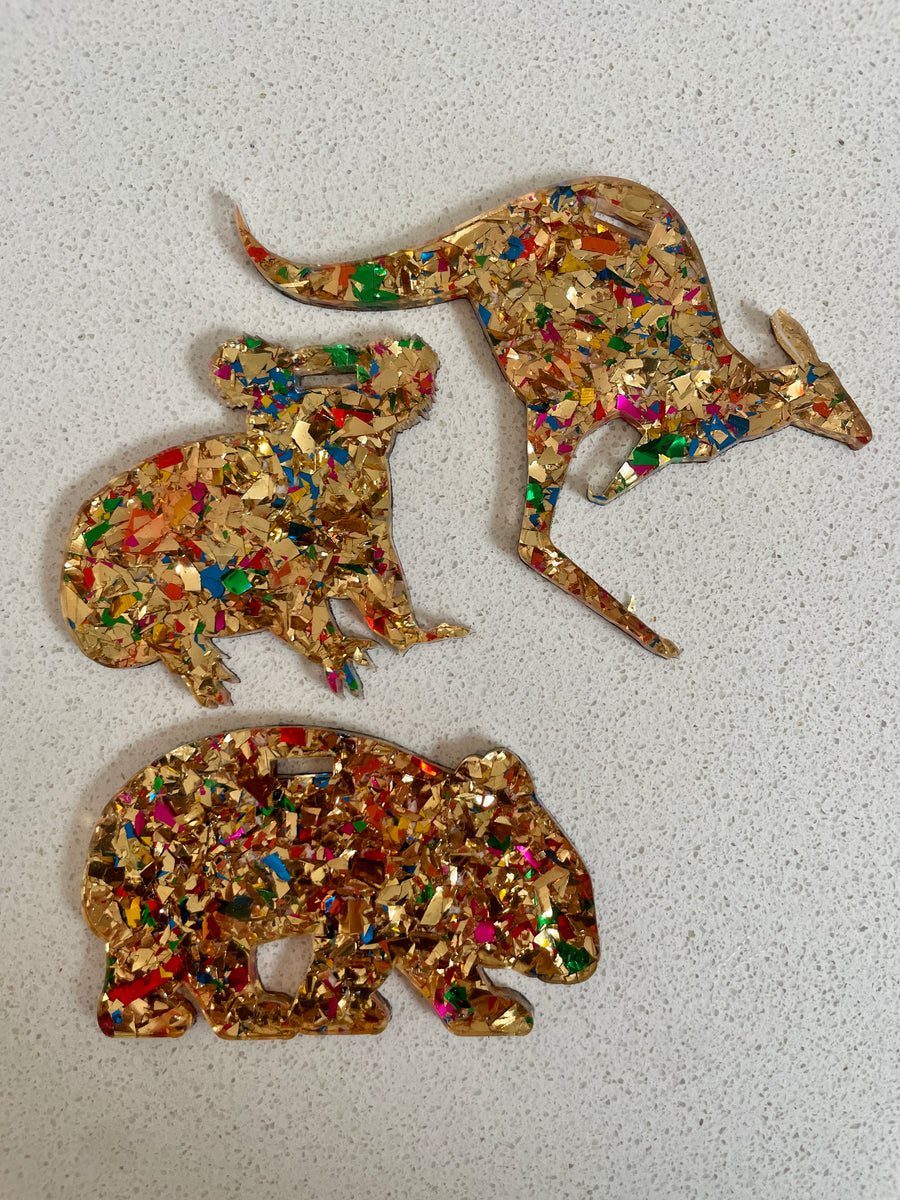 Australian Animal Christmas Decorations. Set of 3