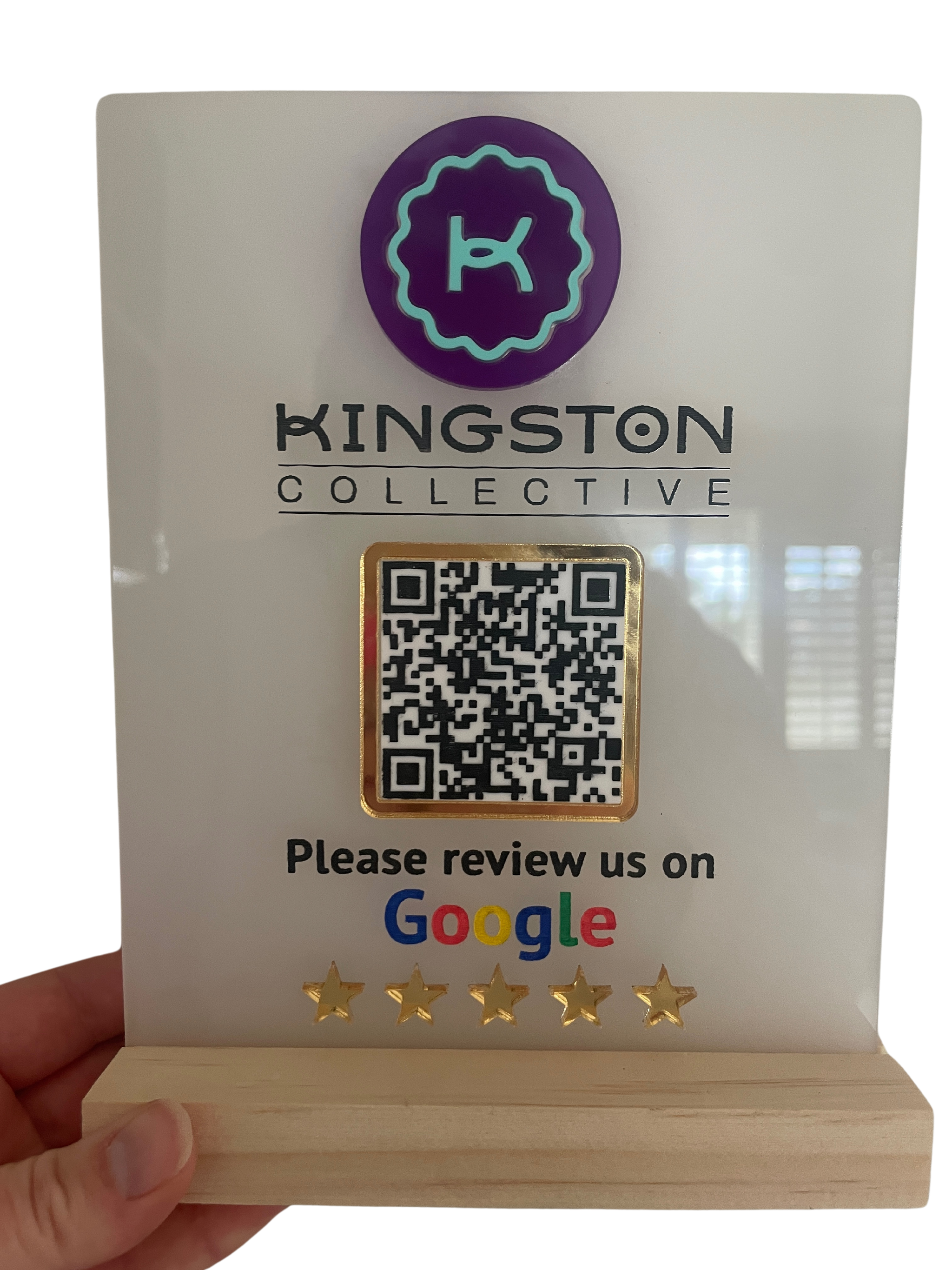 Custom Google Review QR Code Sign - Acrylic – Emma Jae Custom Laser Designs