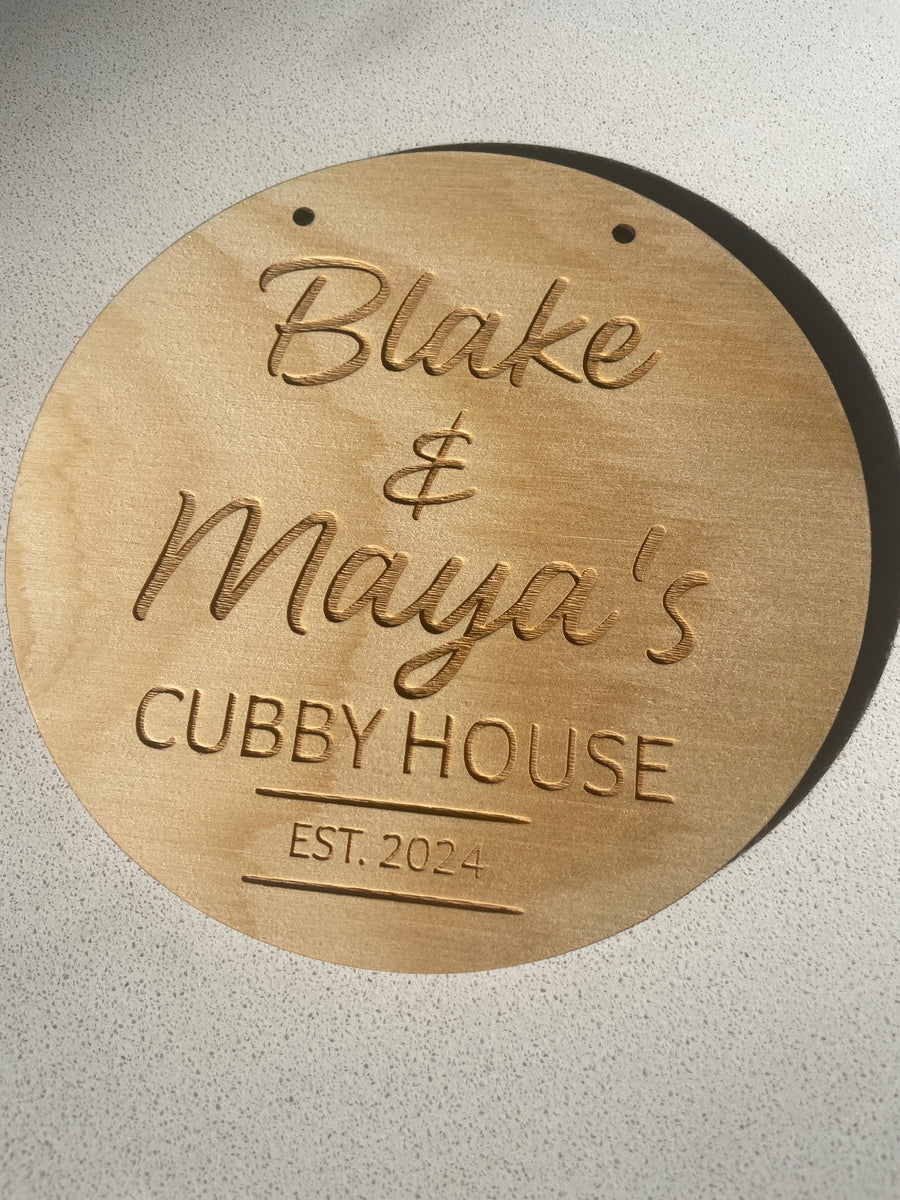 Personalised Cubby House Sign