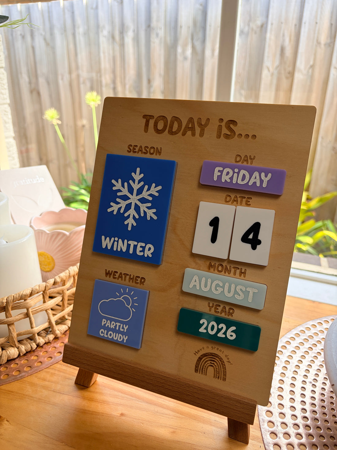 Today is… calendar board