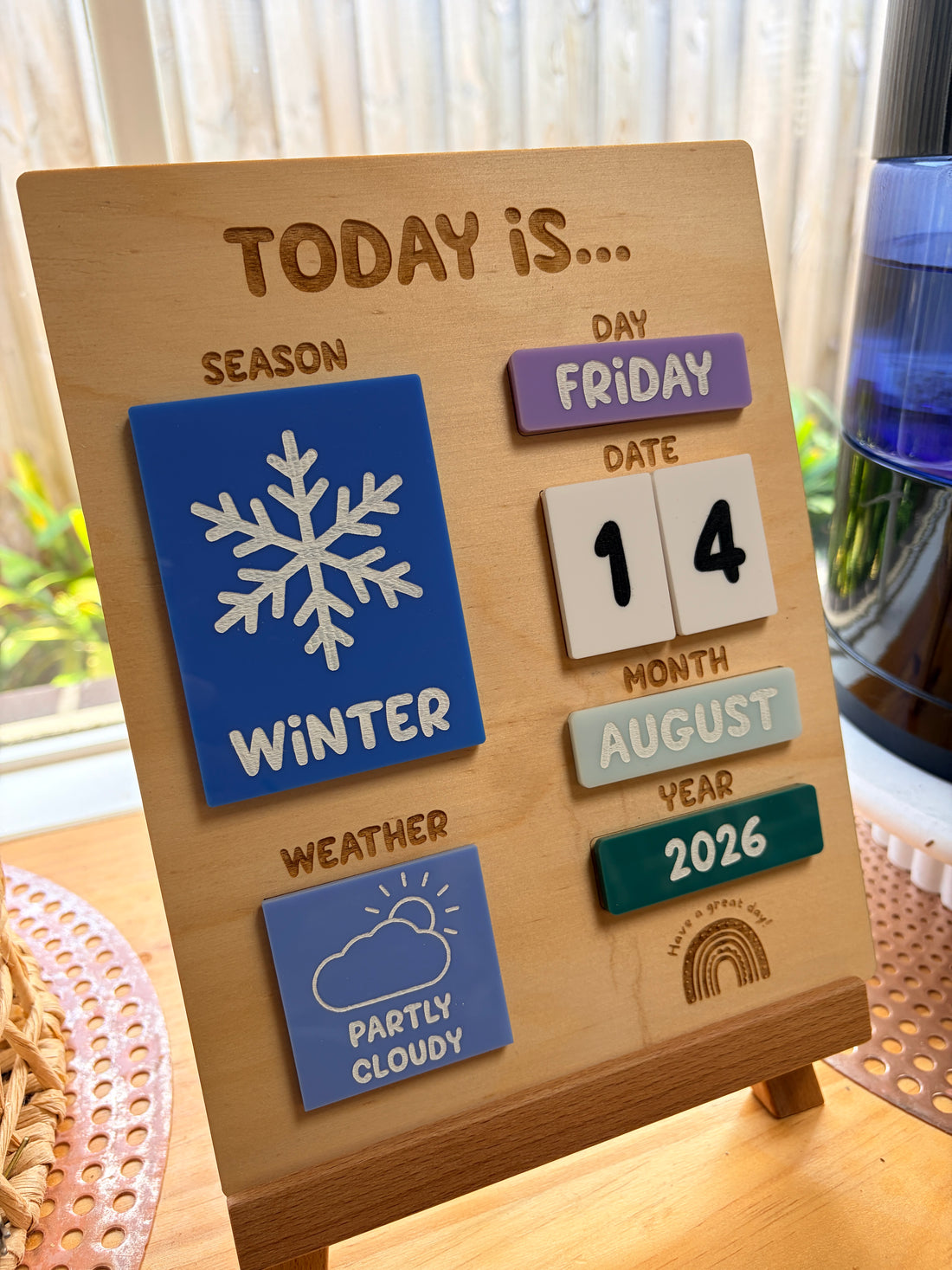 Today is… calendar board