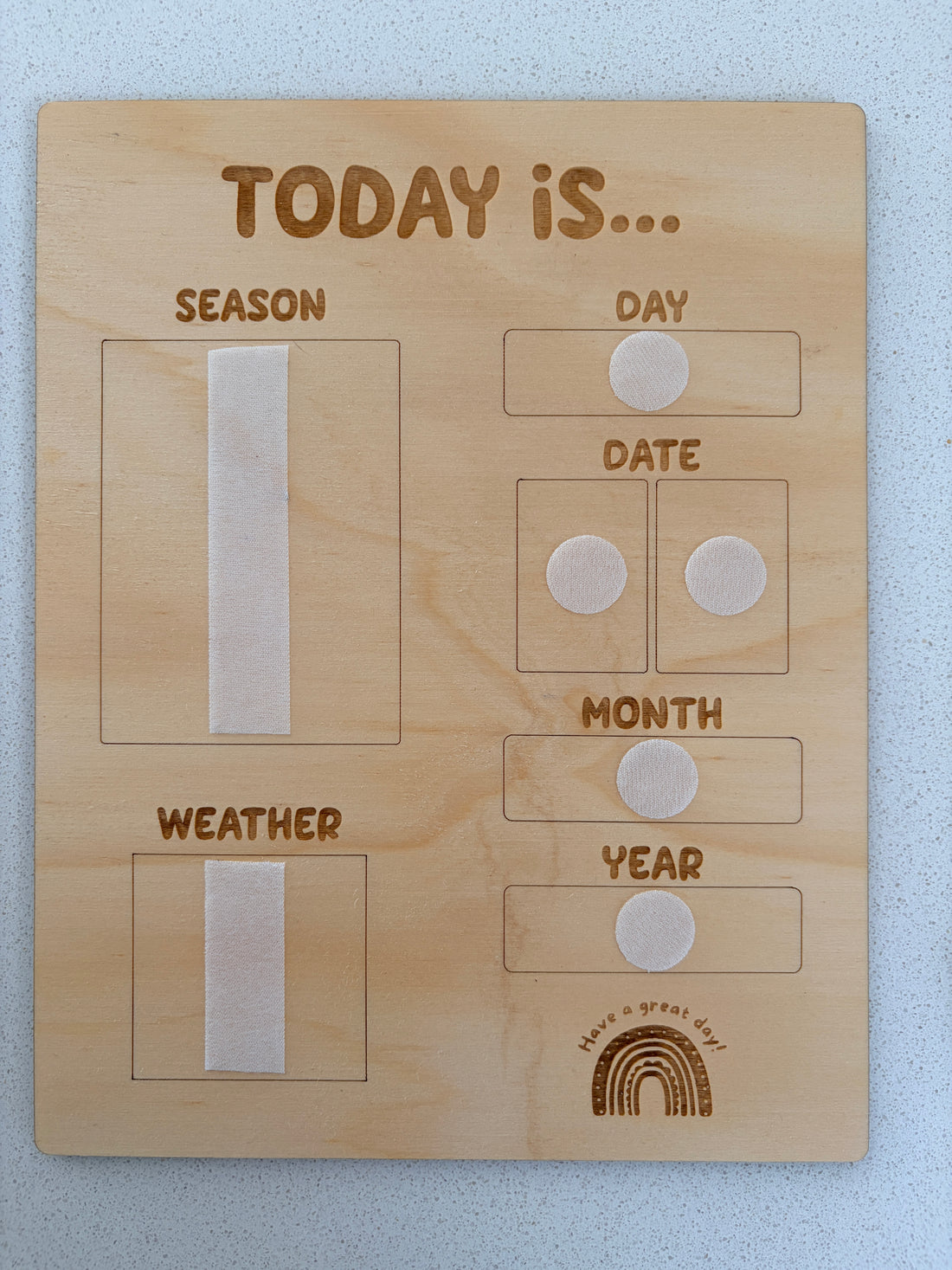 Today is… calendar board