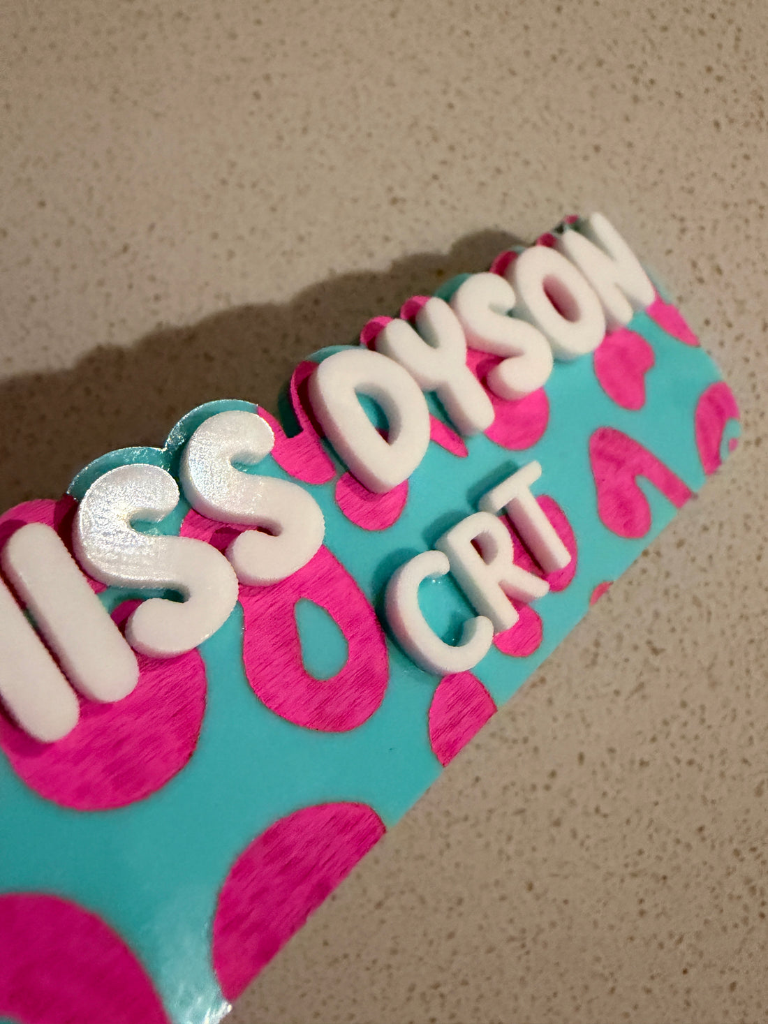 Personalised Leopard Print Name Badge