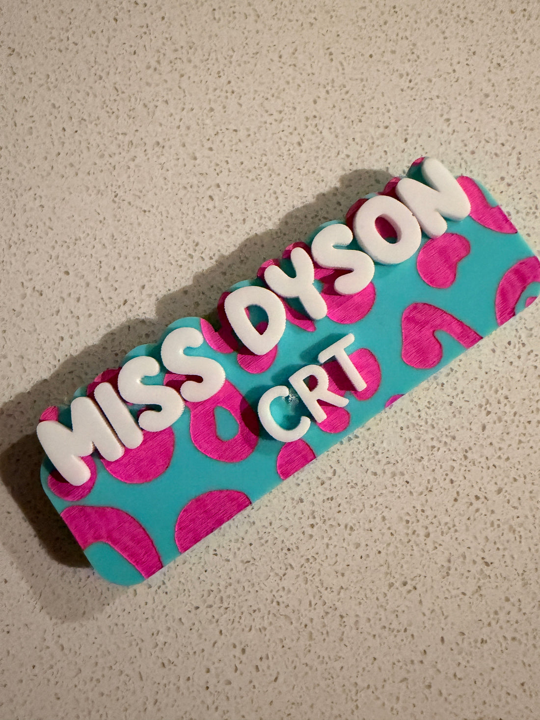 Personalised Leopard Print Name Badge