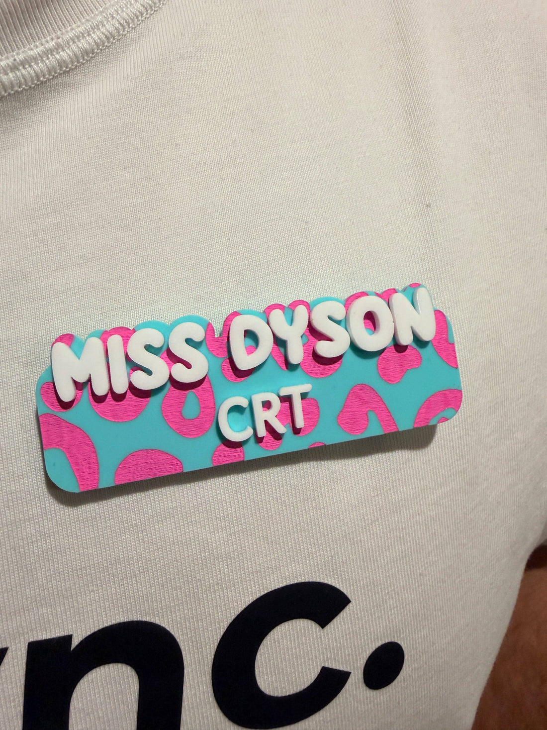 Personalised Leopard Print Name Badge