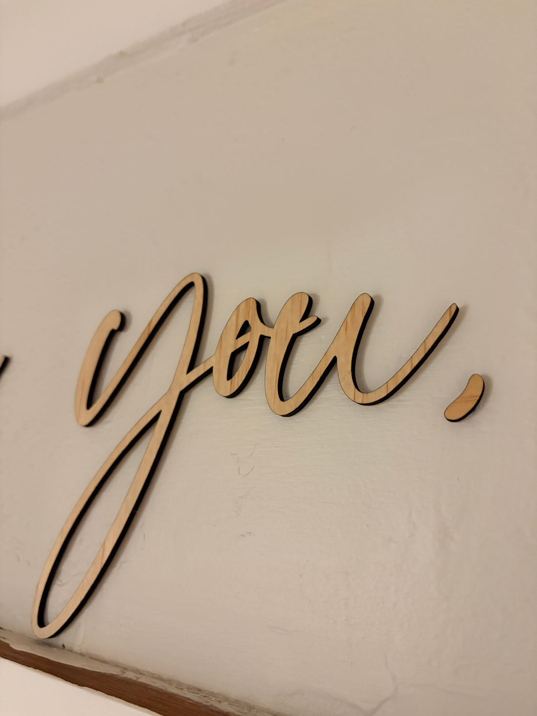 “Love you, bye” wooden wall art