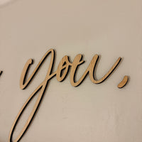 “Love you, bye” wooden wall art