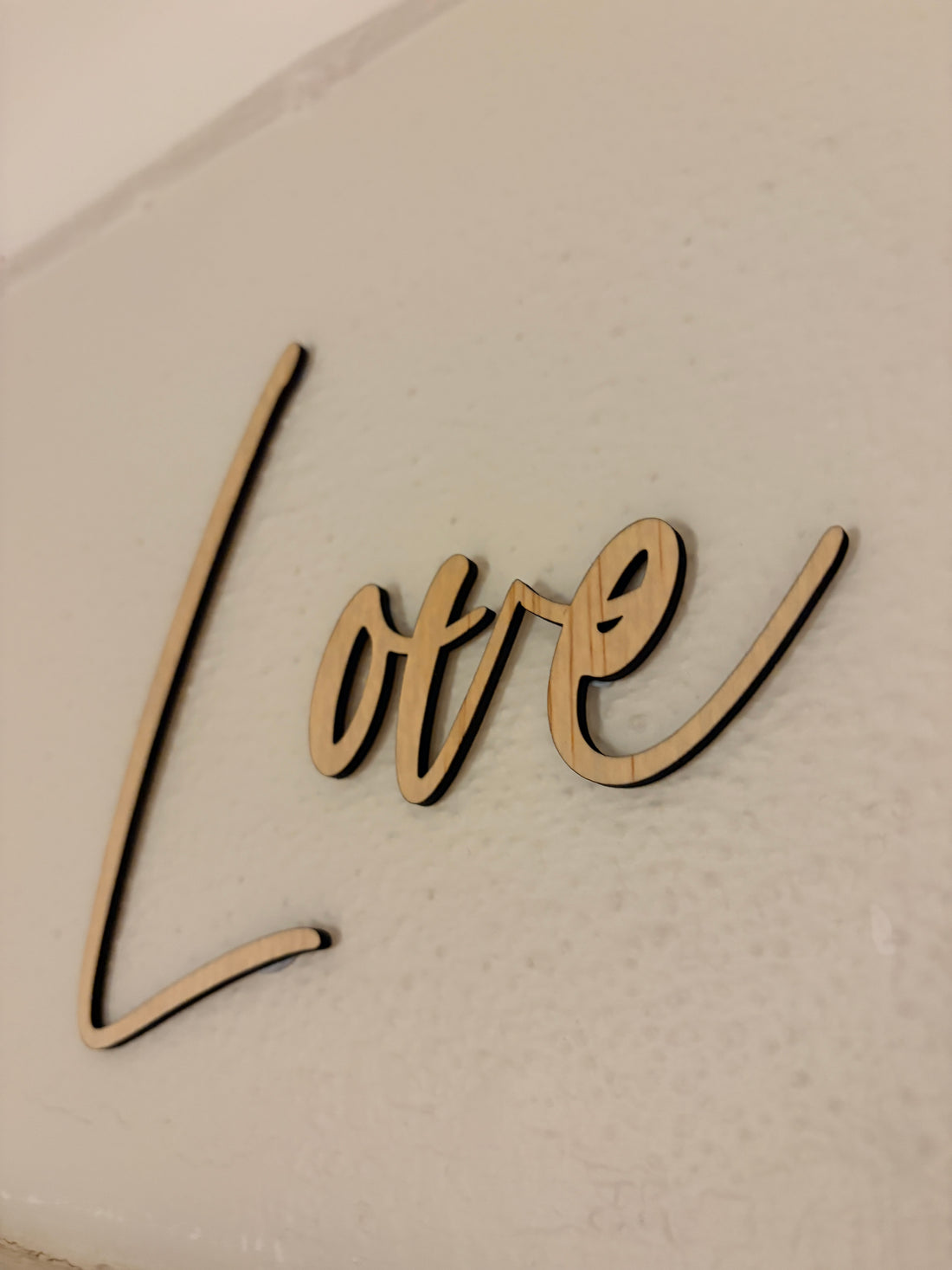 “Love you, bye” wooden wall art