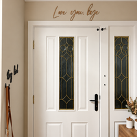 “Love you, bye” wooden wall art