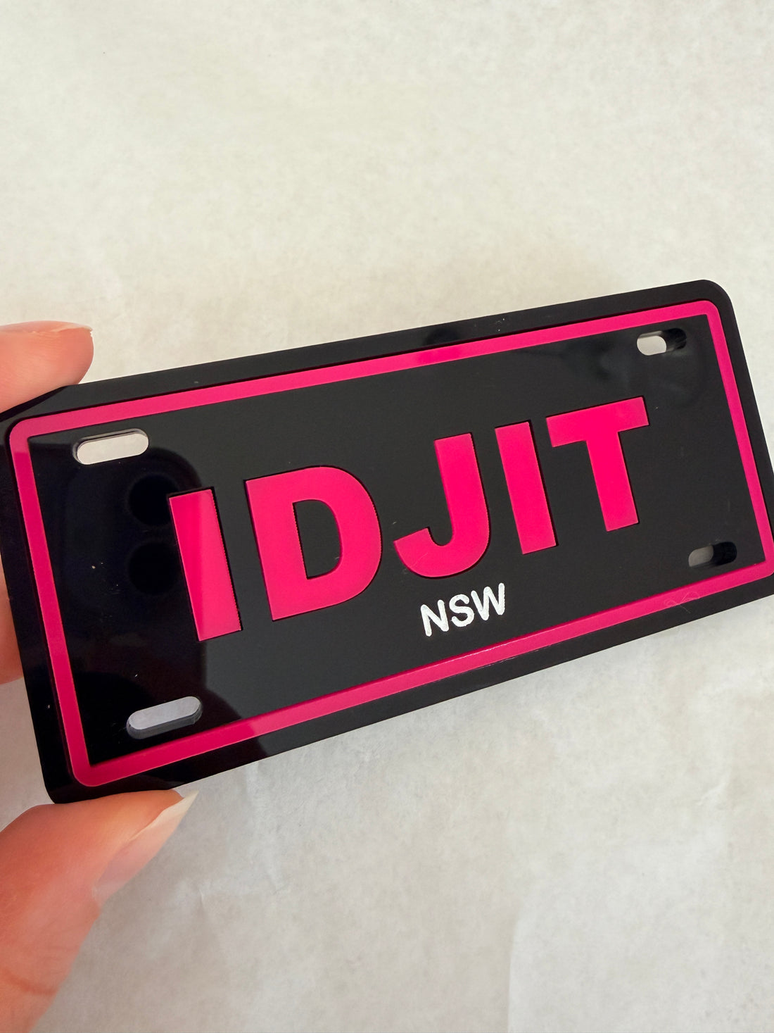 Personalised Walker & Wheelchair Number Plate – Custom Acrylic Accessory for Mobility Aids