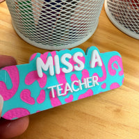Personalised Leopard Print Name Badge