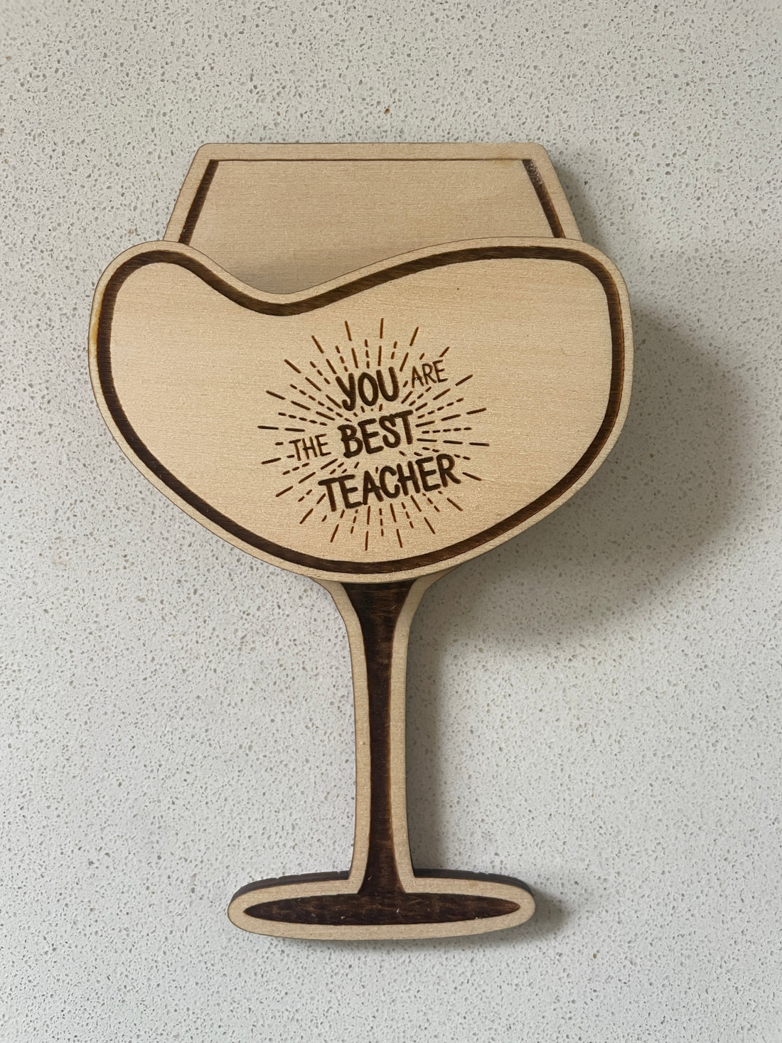 Teacher Appreciation Wine Glass Gift Card Holder