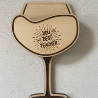 Teacher Appreciation Wine Glass Gift Card Holder