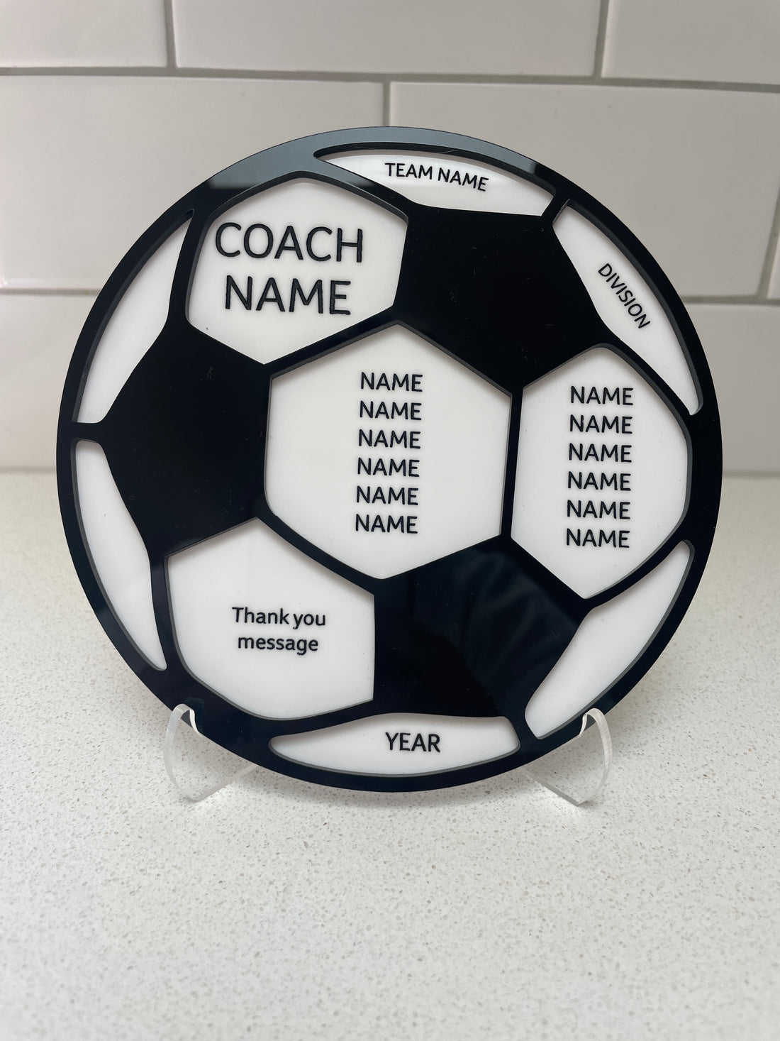 Custom Football (Soccer) Coach Gift – Coach Appreciation Plaque