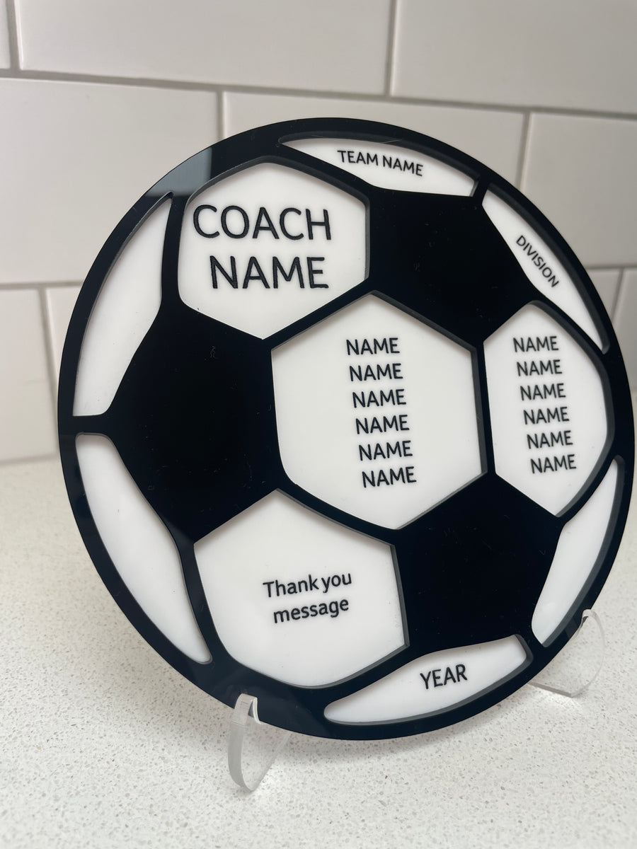 Custom Football (Soccer) Coach Gift – Coach Appreciation Plaque