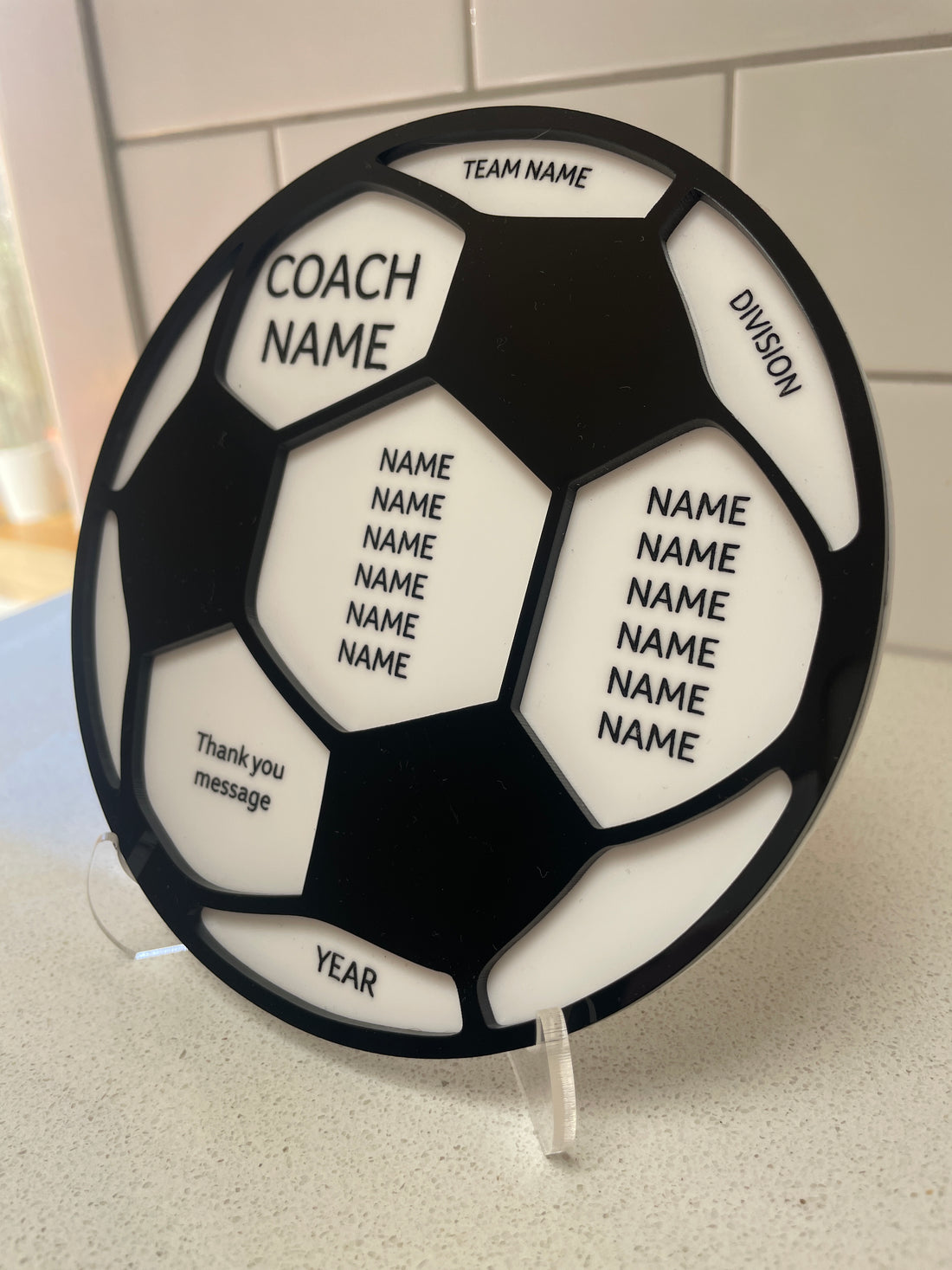 Custom Football (Soccer) Coach Gift – Coach Appreciation Plaque