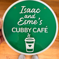 Personalised Cubby Café Sign – Custom Playhouse Décor (Acrylic)