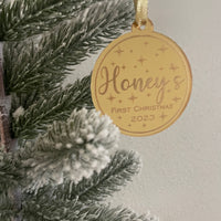 Personalised ‘My First Christmas’ Christmas tree decoration