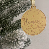 Personalised ‘My First Christmas’ Christmas tree decoration