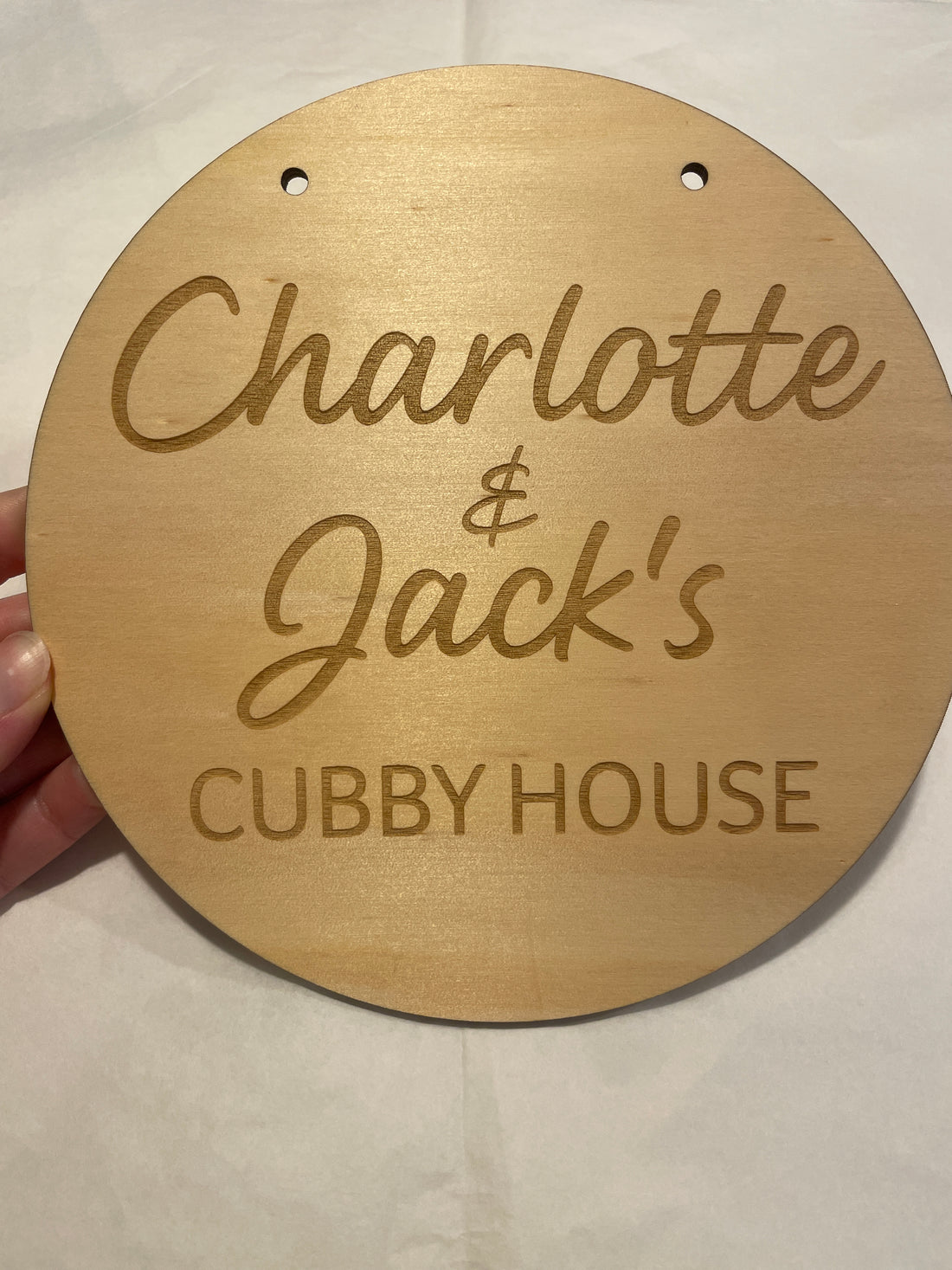 Personalised Cubby House Sign – Custom Wooden Playhouse Name Plaque