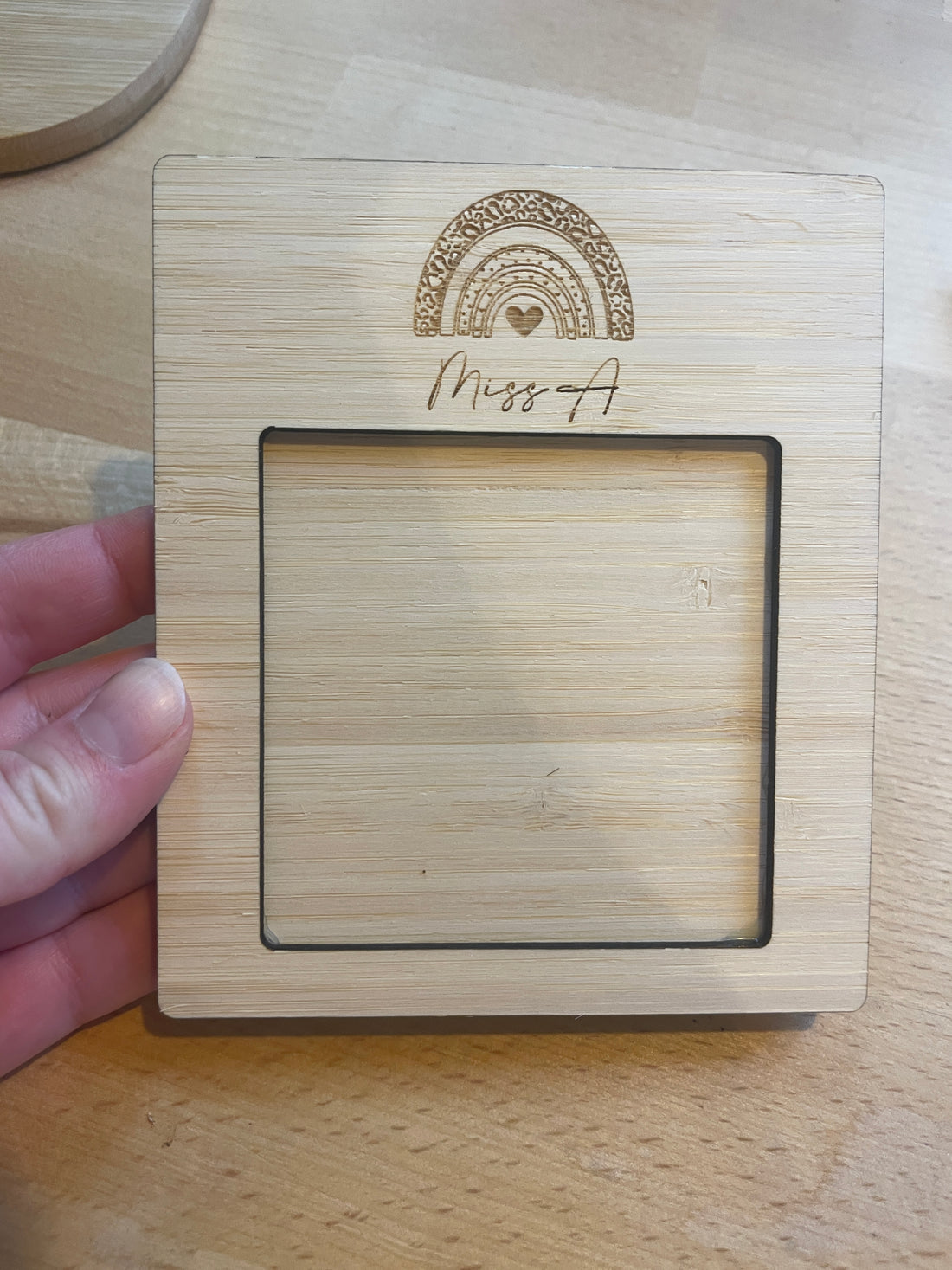 Personalised Bamboo Sticky Note Holder