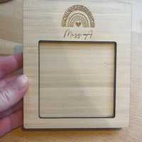 Personalised Bamboo Sticky Note Holder