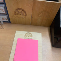 Personalised Bamboo Sticky Note Holder