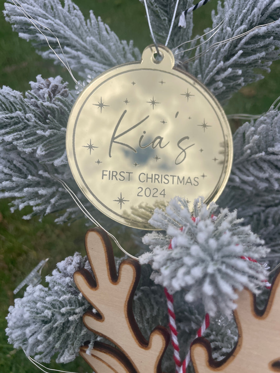 Personalised ‘My First Christmas’ Christmas tree decoration