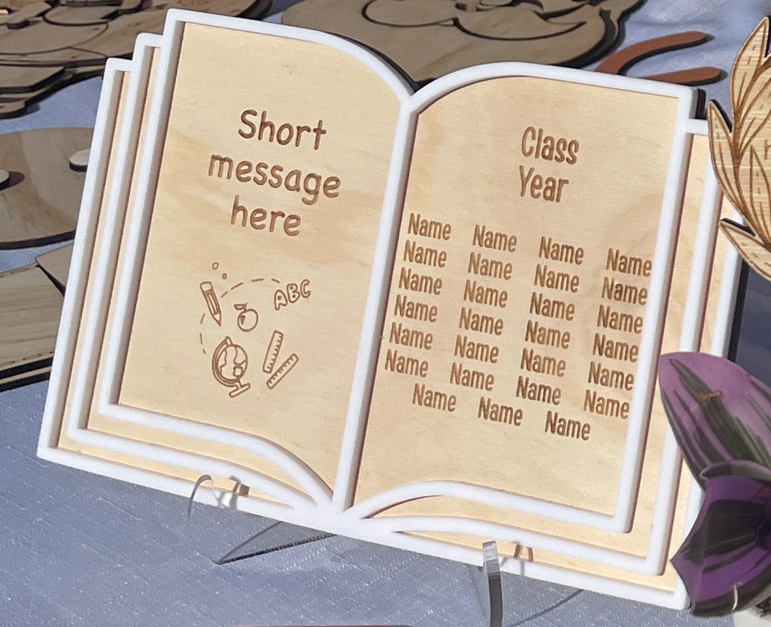 Class Book Plaque