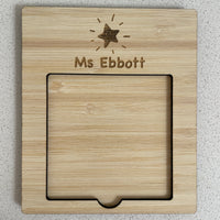 Personalised Bamboo Sticky Note Holder