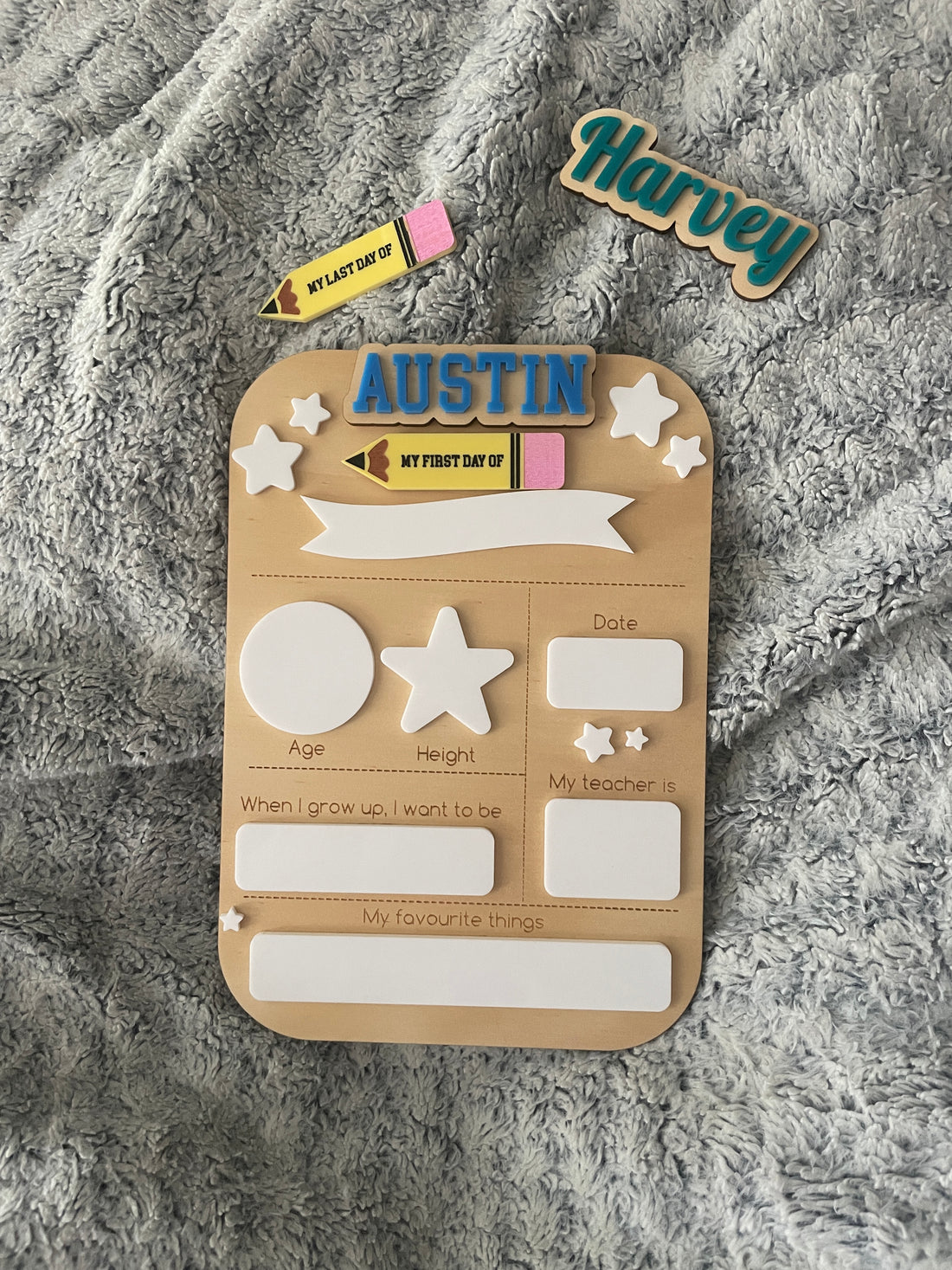 First and Last Day of School Boards - Daisies or Stars (Interchangeable name)