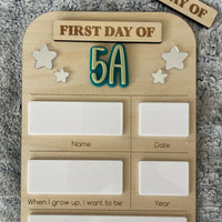 Classroom First & Last Day Board