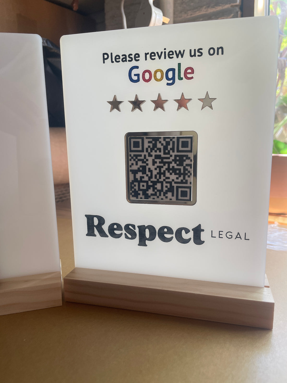 Custom Google Review QR Code Sign - Acrylic