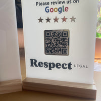 Custom Google Review QR Code Sign - Acrylic