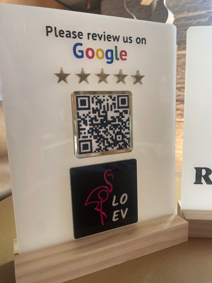 Custom Google Review QR Code Sign - Acrylic