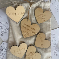 Personalised Hand Drawn or Written “Mother’s Day Messages”(x5 plus bag and disc)