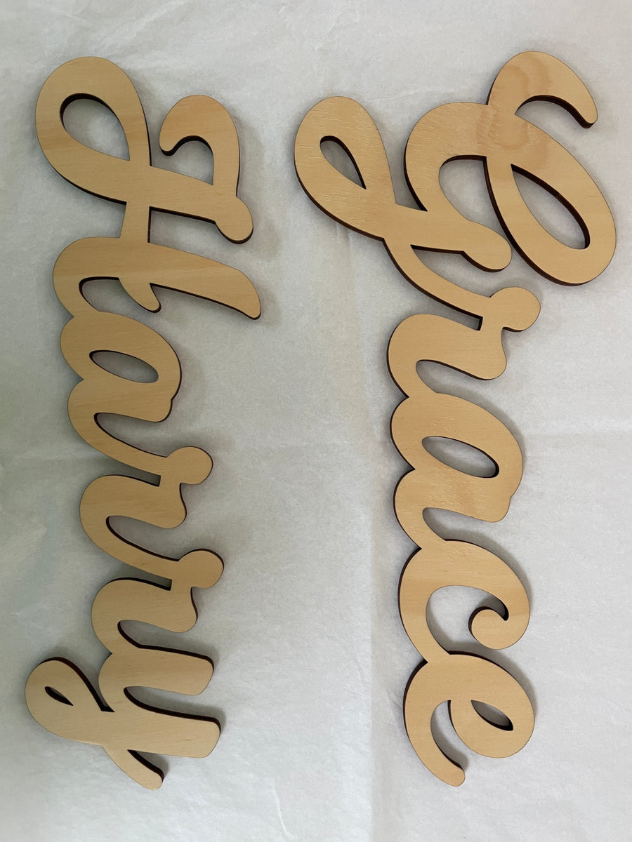 Custom Wooden Wall Name Sign