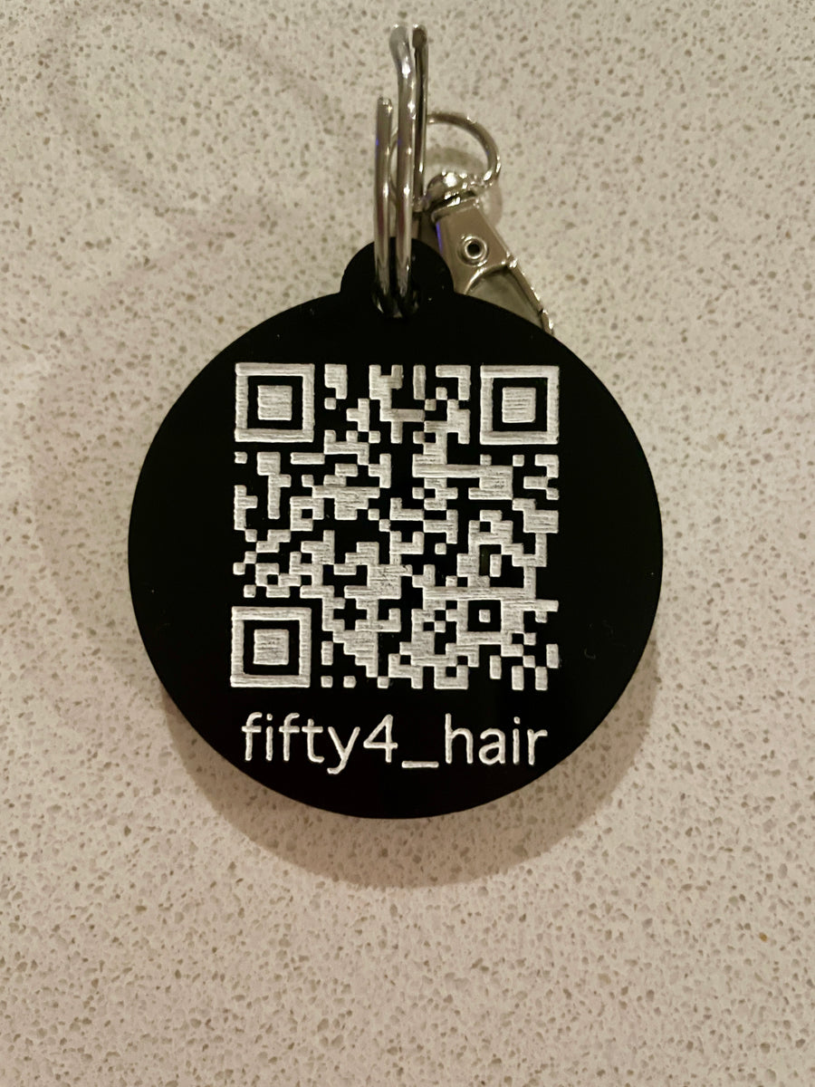 Business QR Code Double Sided Keyring