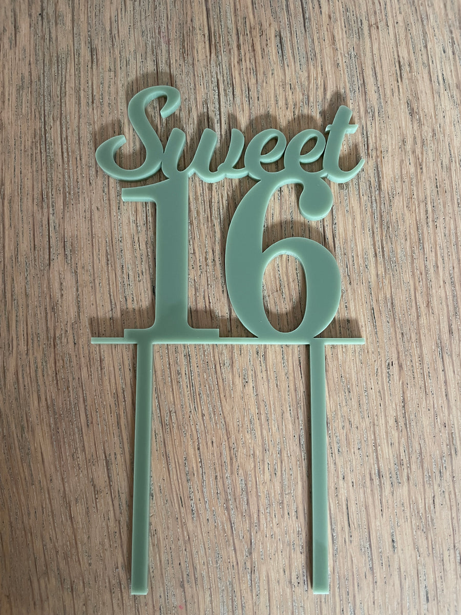 Sweet 16 Cake Topper