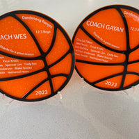 Basketball Coach Thank You Plaque