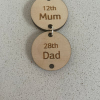 Additional name discs for Birthday Calendar Wall Hanging