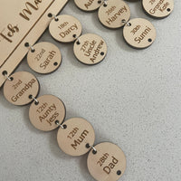 Additional name discs for Birthday Calendar Wall Hanging