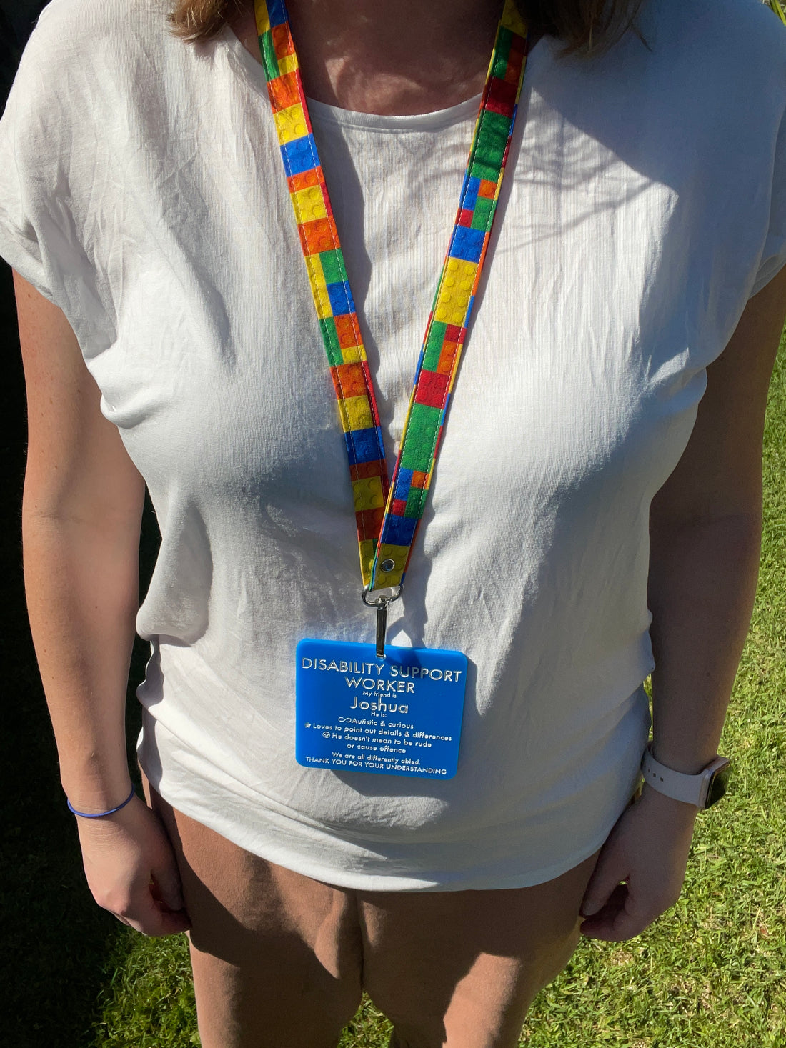 Disability Support Worker tag & lanyard