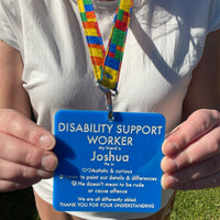 Disability Support Worker tag & lanyard