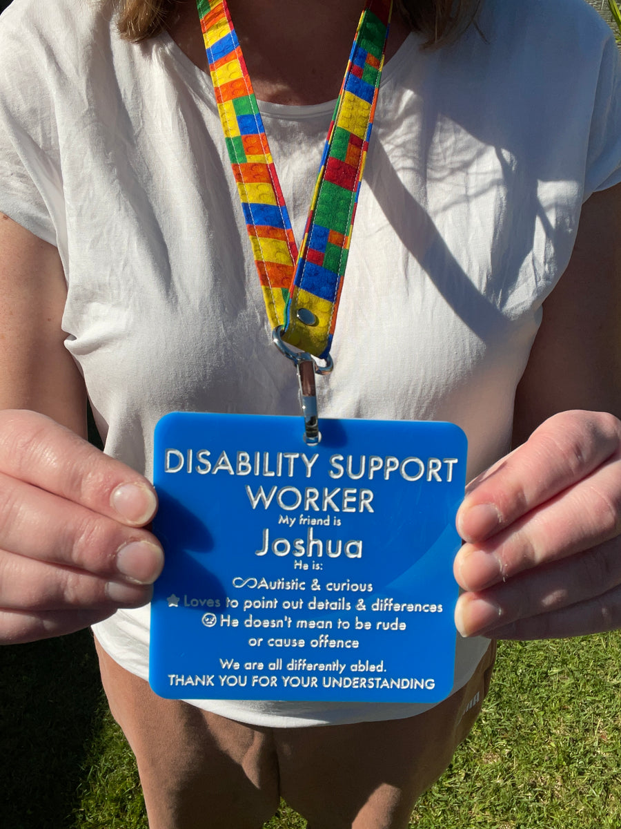 Disability Support Worker tag & lanyard