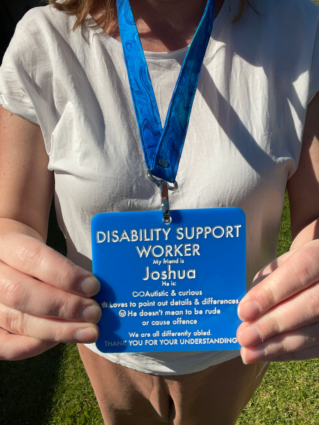 Disability Support Worker tag & lanyard