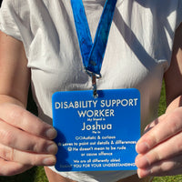 Disability Support Worker tag & lanyard