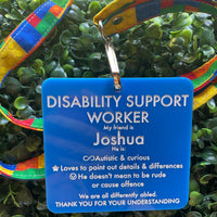 Disability Support Worker tag & lanyard